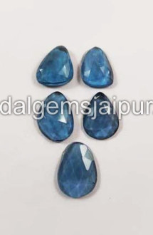 London Blue Topaz Rose Cut Slices